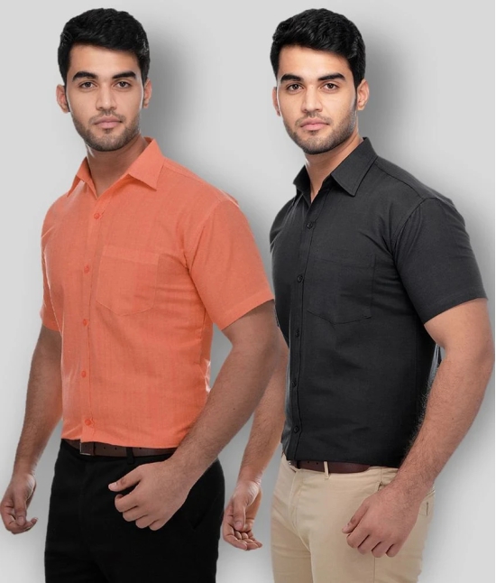 DESHBANDHU DBK - Multicolor Cotton Regular Fit Mens Formal Shirt (Pack of 2) - None