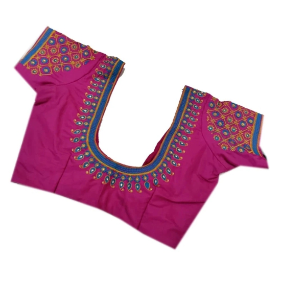 Pink Georgette Embroidery Work Blouse