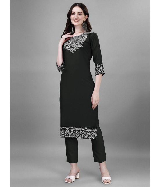 JASH CREATION - Black A-line Rayon Womens Stitched Salwar Suit ( Pack of 1 ) - None