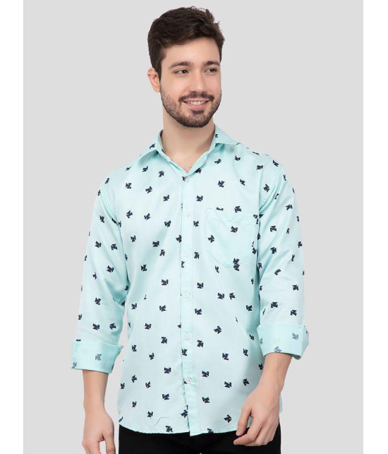 YHA - Sea Green 100% Cotton Regular Fit Mens Casual Shirt ( Pack of 1 ) - None