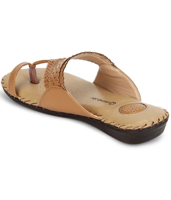 ORTHO JOY - Beige Womens Flats - None