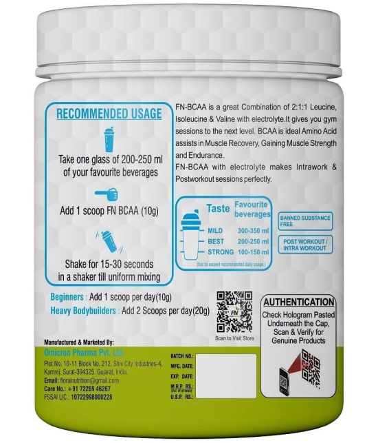 Floral Nutrition BCAA 2:1:1 intra workout supplement 250 gm