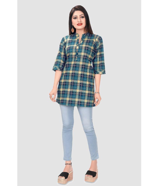 Meher Impex - Multicoloured Cotton Blend Women''s Straight Kurti ( Pack of 1 ) - None