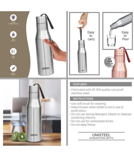 Milton Combo Set Go Electro Stainless Steel Kettle, 1.5 Litres, Silver and Super 750 Stainless Steel Water Bottle, 650 ml, Silver | Office | Home | Kitchen | Travel Water Bottle