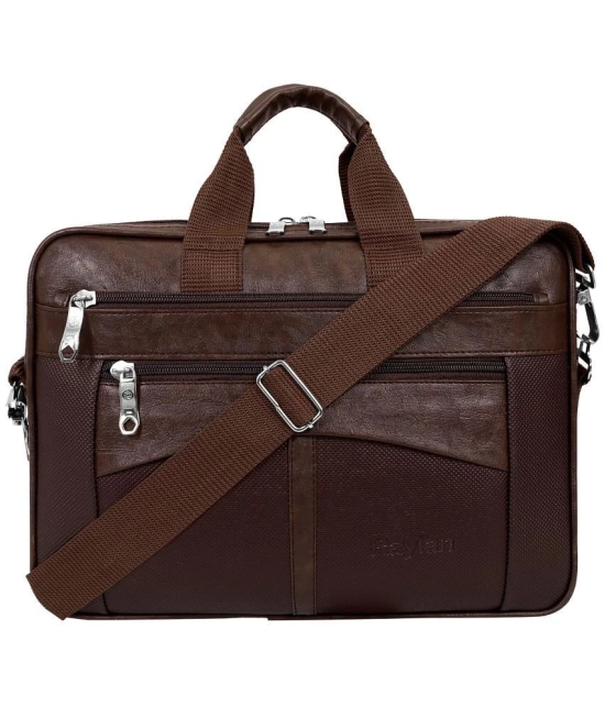 Raylan Brown Solid Messenger Bag - Brown