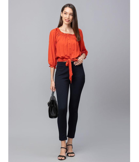 Globus - Orange Polyester Women''s Crop Top ( Pack of 1 ) - None