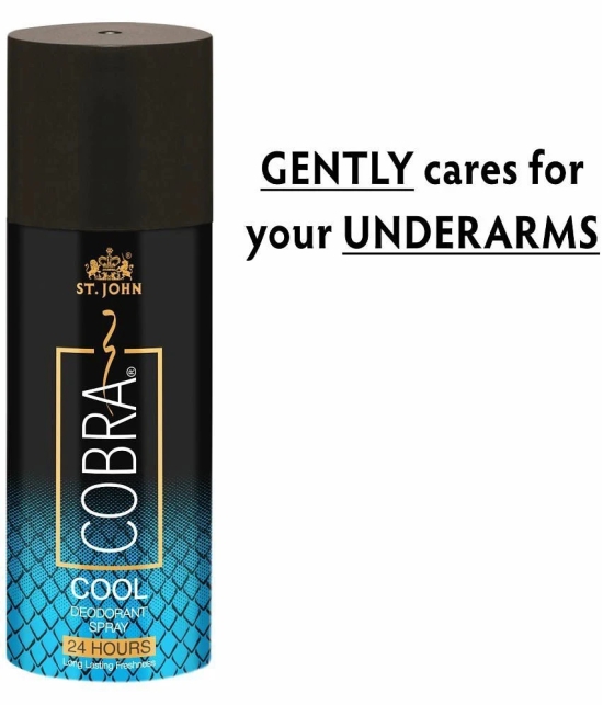 ST.JOHN Cobra Cool Long Lasting Deodorant Spray for Men 150ml Each (450ml) - Pack of 3