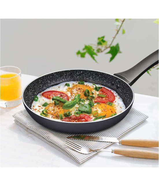 Milton Pro Cook Aluminium Granito Induction Fry Pan, 28 cm, Black