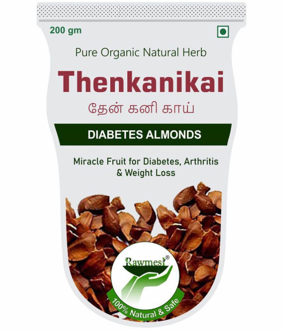 Rawmest Thenkanikkai | Sugar Badam Kadwa | Diabetes Almonds | KADUA BADAM | SKY FRUIT | MAHOGANY SEEDS | 200 GM Pack 1