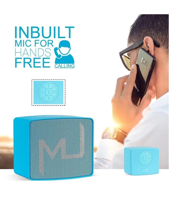 Macjack Wave 120 3 W Bluetooth Speaker Bluetooth v5.0 with Call function,3D Bass Playback Time 10 hrs Blue - Blue