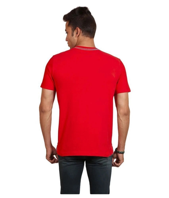 Huetrap Cotton Red Printed T-Shirt - XL