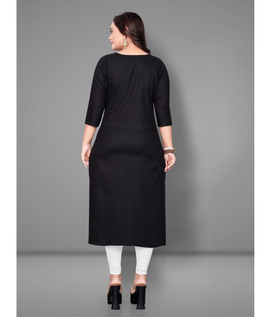 Rangrasiya - Black Rayon Women's Straight Kurti ( Pack of 1 ) - None