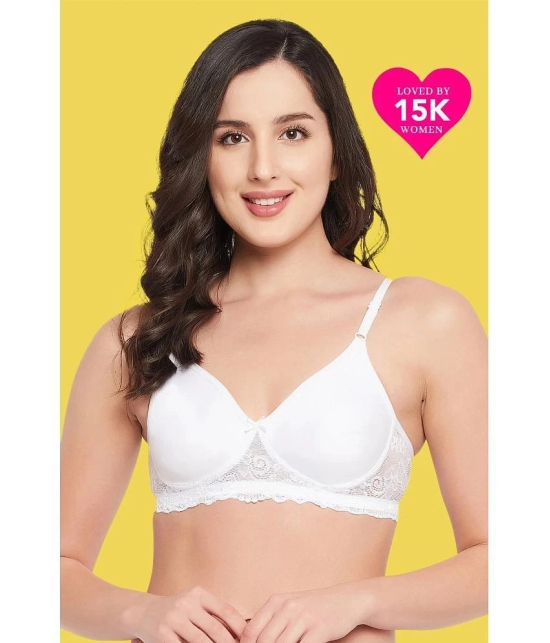 Clovia Pack of 1 Cotton Womens T-Shirt Bra ( White ) BR1280P18 - None