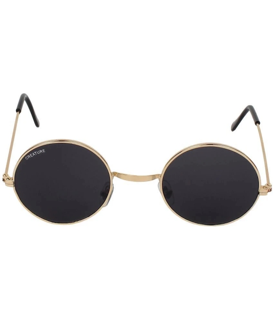 Creature - Gold Round Sunglasses ( Pack of 1 ) - Medium