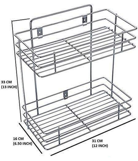 TINUMS Silver Stainless Steel Wall mount Stand ( Pack of 1 ) - Silver