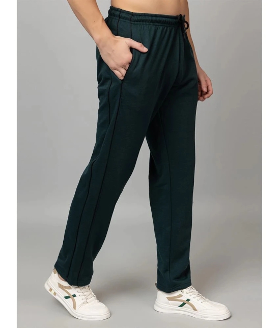 YHA Dark Green Fleece Mens Trackpants ( Pack of 1 ) - None