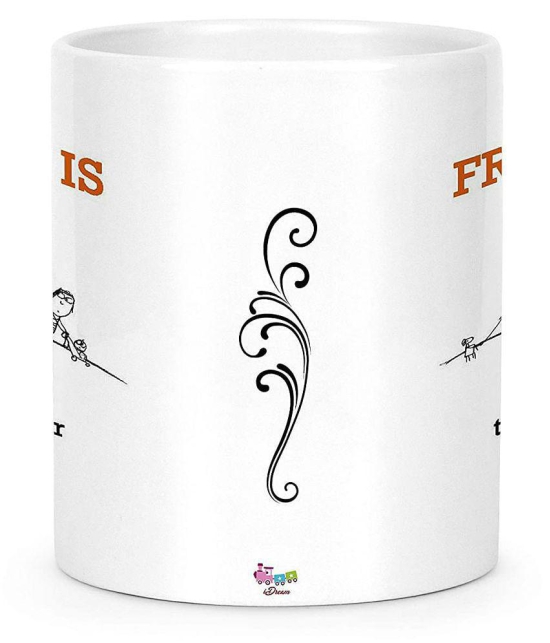 Idream Quote Printed Ceramic Coffee Mug 1 Pcs 330 mL - White