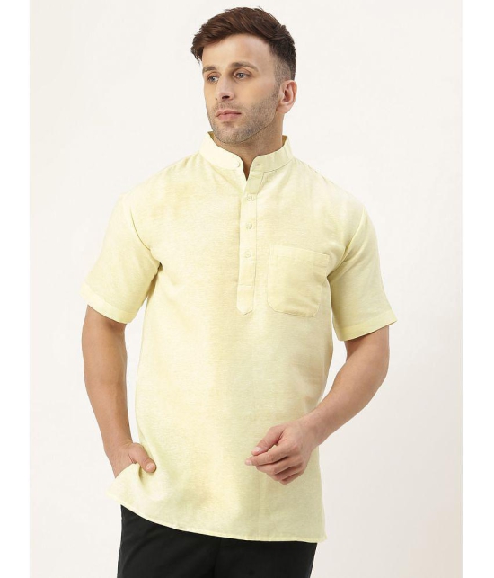 KLOSET By RIAG Beige Cotton Men's Shirt Style Kurta ( Pack of 2 ) - None