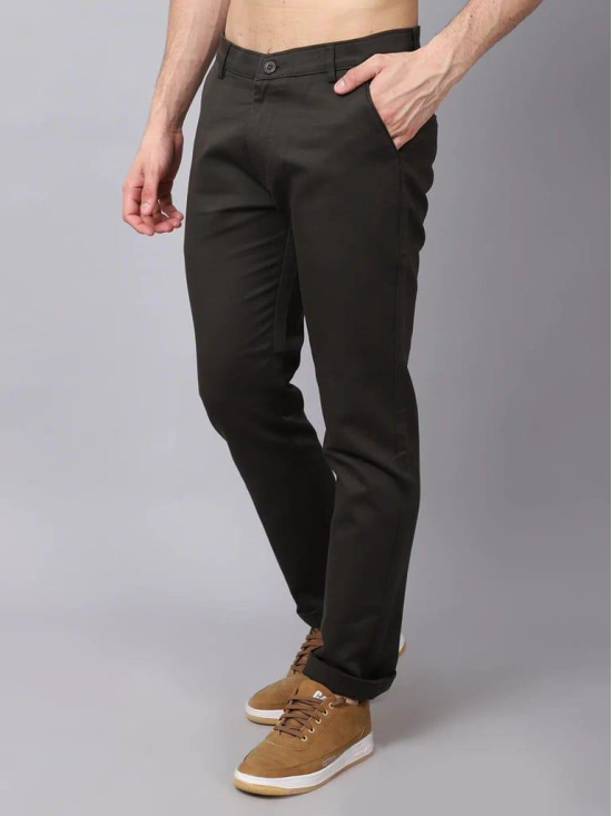 Rodamo  Men Green Slim Fit Trousers