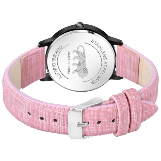 Loretta MT-328 Pink Leather Belt Slim Dial Women & Girls Watch