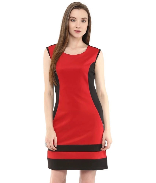 Zima Leto Scuba Red Regular Dress - M