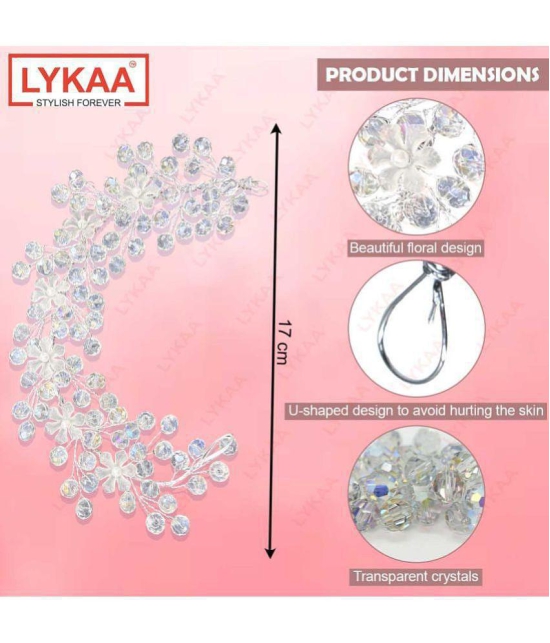 LYKAA White Womens Tiaras ( Pack of 1 ) - White