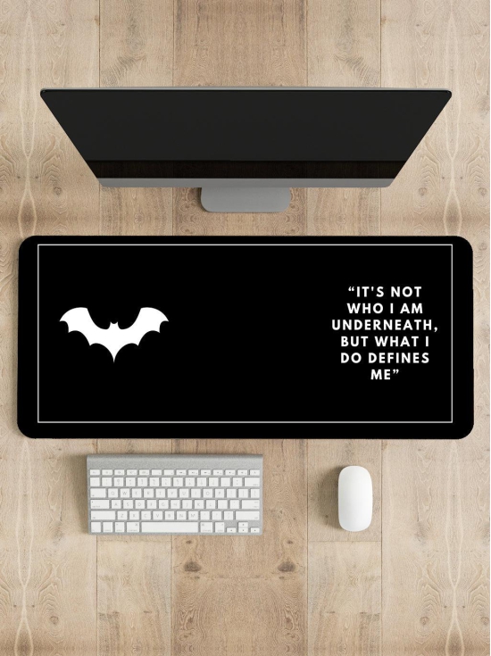 Bat Symbol and Quote Desk Mat | Desk Pad | Mouse Pad-11 x 23.6 inches (28 x 60 cm)