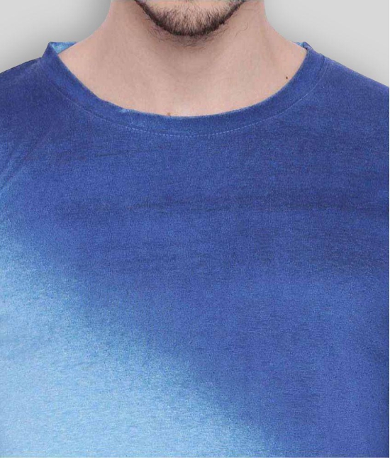 Campus Sutra - Blue Cotton Regular Fit Mens T-Shirt ( Pack of 1 ) - S