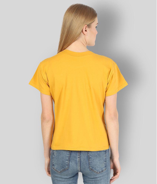 Affair - Yellow Cotton Blend Regular Fit Womens T-Shirt ( Pack of 1 ) - L