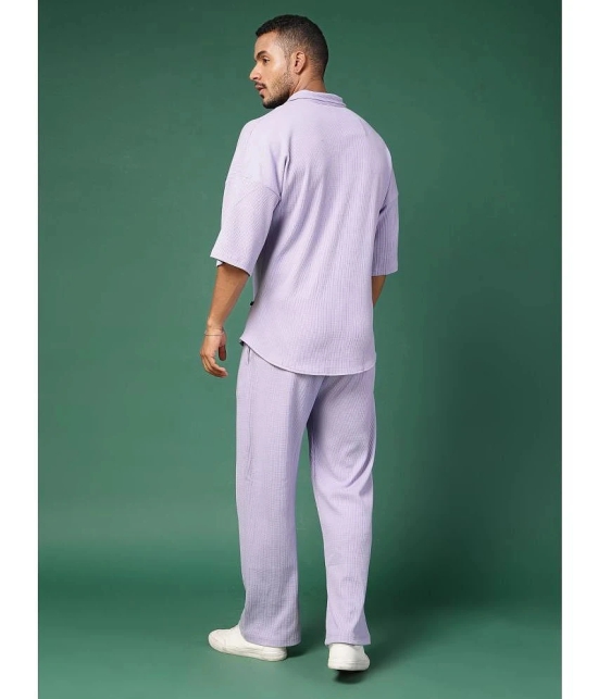 Rigo Lavender Cotton Relaxed Fit Mens Tracksuit ( Pack of 1 ) - None