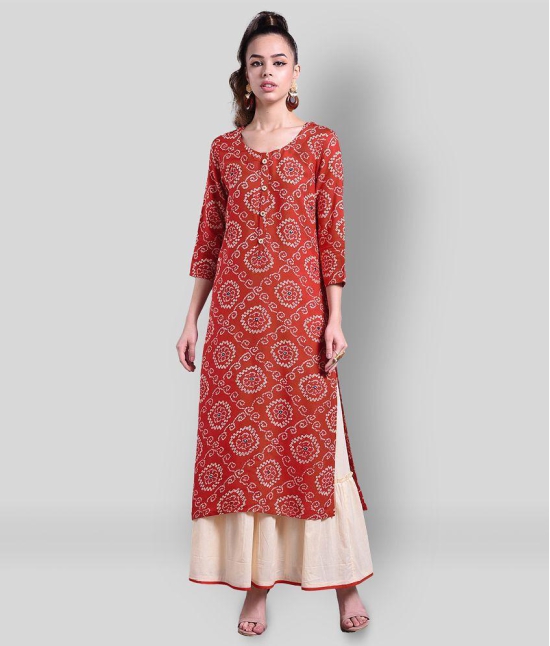 Doriya - Red Rayon Women's Stitched Salwar Suit ( Pack of 1 ) - L