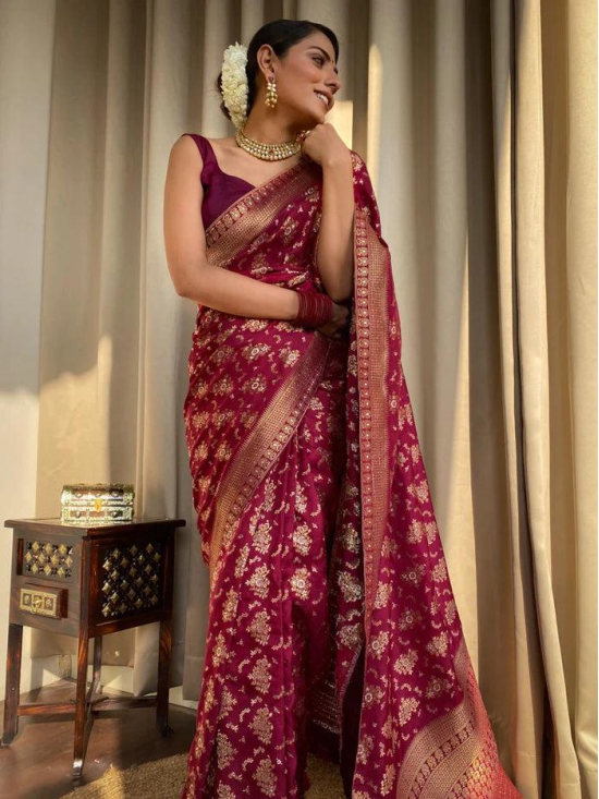 Trendy Silk Saree Red Color Saree