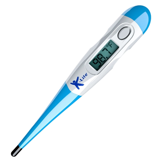 K-life FDT-101 Flexible Tip Digital Fever Check Machine for Kids Adults & Babies Thermometer (White Blue)