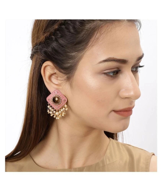 Sukkhi - Golden Drop Earrings ( Pack of 1 ) - Golden