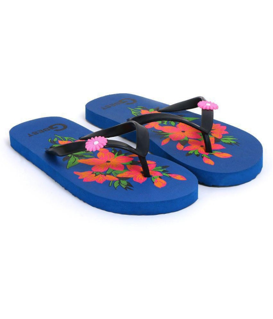 GBest - Blue Women''s Thong Flip Flop - None