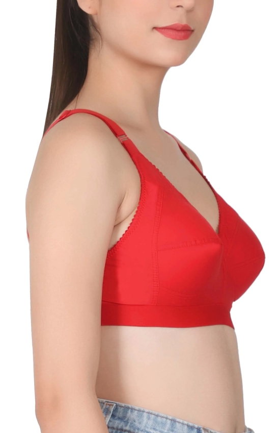 Eves Beauty Womens Full Coverage Non Padded/Non Wired Bra.(Pack of 2)-38C / Cream / Cotton Polyester