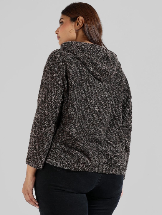 Solid Stylish Hooded Sweatshirts Grey 3XL