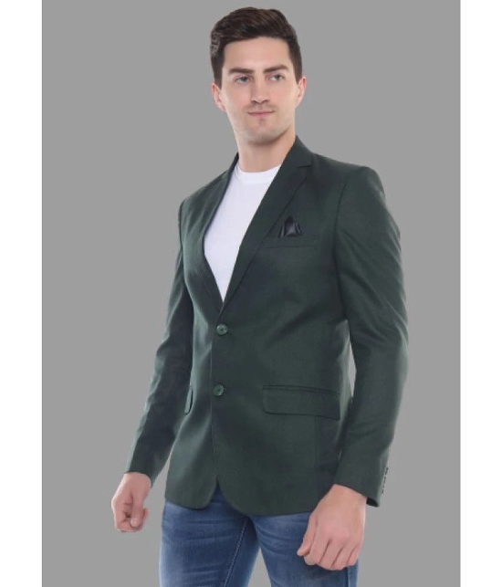 DKGF Fashion - Green Polyester Regular Fit Mens Blazer ( Pack of 1 ) - None