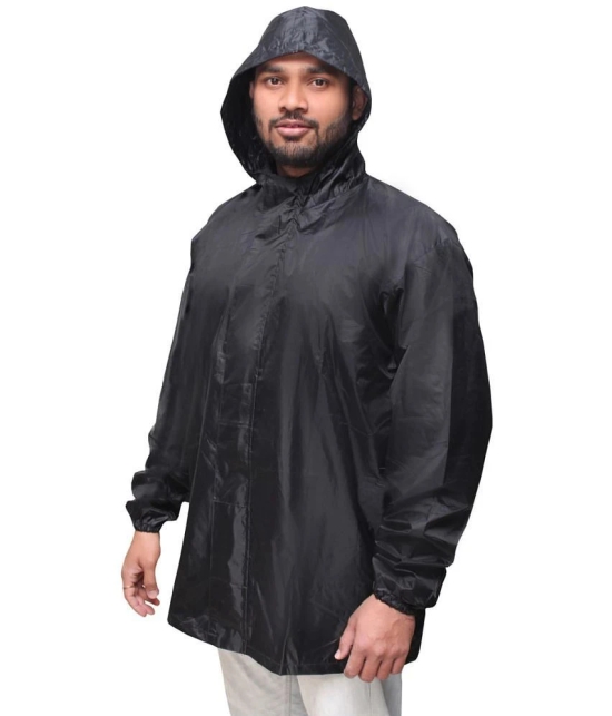 Goodluck Polyester Short Rainwear - Black - None