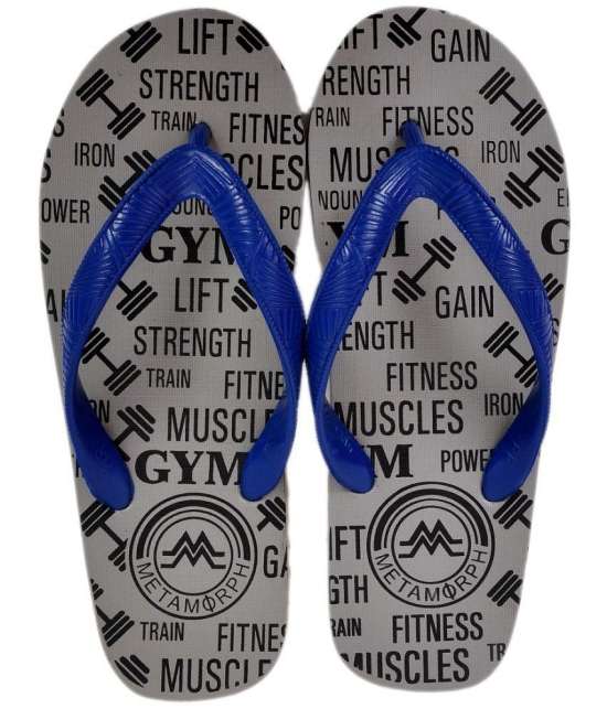 METAMORPH Gray Flip Flops - None