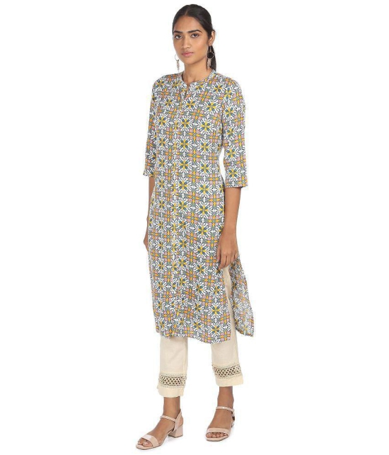 Karigari - Straight Cotton Blend Multicolor Women's Kurti ( Pack of 1 ) - None