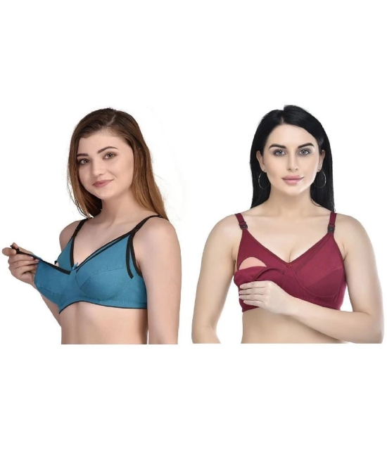 Desiprime - Multicolor Cotton Blend Womens Everyday Bra - None