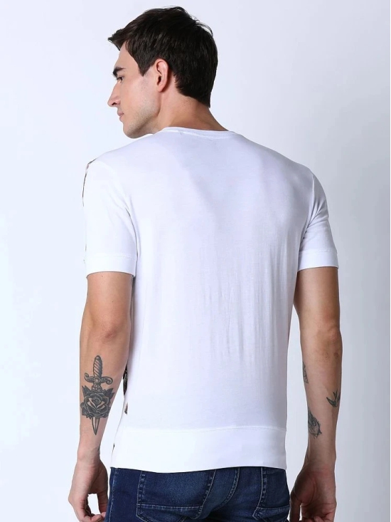 Huetrap - White Cotton Regular Fit Mens T-Shirt ( Pack of 1 ) - None