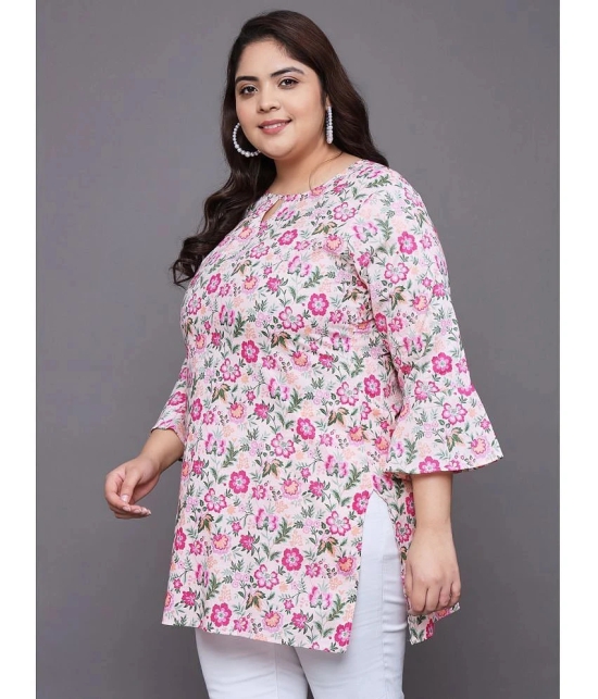 Tissu Cotton Printed Straight Womens Kurti - Multicolor ( Pack of 1 ) - None