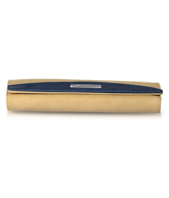 Fostelo Beige Faux Leather Box Clutch - Beige