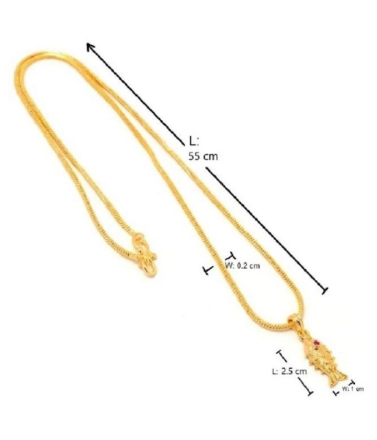 Jewar Mandi - Golden Pendant ( Pack of 1 ) - Golden