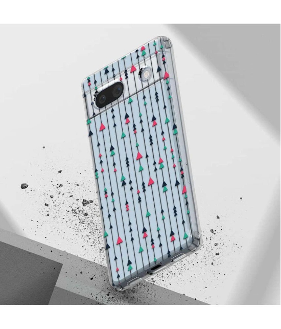 NBOX - Multicolor Printed Back Cover Silicon Compatible For Google Pixel 7A ( Pack of 1 )