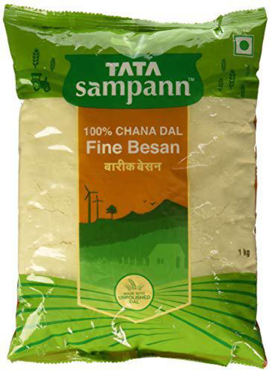 Tata Sampann 100% Chana Dal Fine Besan, Gram Flour, 1 Kg