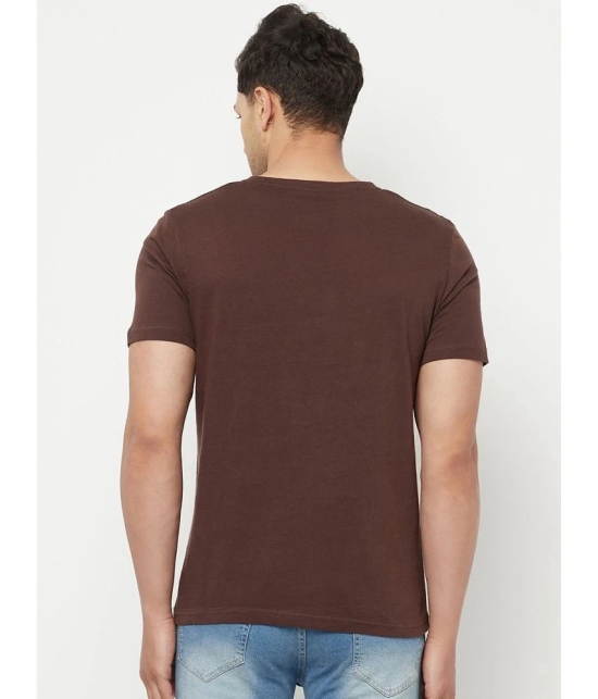 Glito - Brown Cotton Blend Regular Fit Mens T-Shirt ( Pack of 1 ) - None