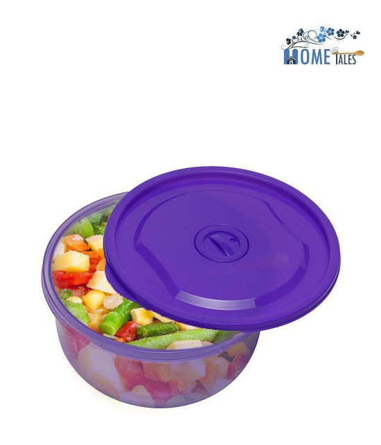 HOMETALES Microvent Multi-purpose Container 1800ml, 1100ml, 680ml, 360ml, Blue (4U) - Purple